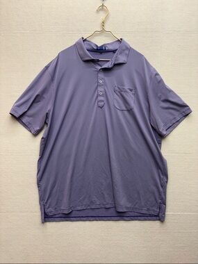 Stitch golf | Men's Lavender Short-Sleeve Polo Shirt striped 2XL